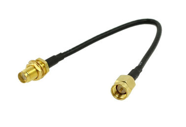 Cloison étanche à angle droit femelle de cable connecteur de SMA rf au mâle RG58 50cm de SMA