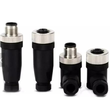 3 Pin 4 Pin Screw Shreaded M8 Circular Connector Male Female IP67 For Solder Sensor