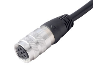 M16 M12 Pin Soldering Type Female To Male Connectors AISG Long Tail Assembly