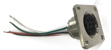 PBT Wiring AISG Connector 8 Pin Aviation Connector Flange Panel Mounting