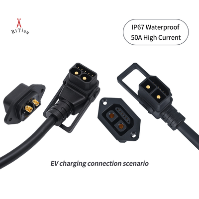 ND2+5 / ND2+6 EV Battery Charging Connector IP67 Waterproof 50A Power Plug