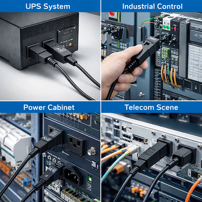IEC 60320 AC Power Socket 10A 1500V Panel Mount for UPS Systems