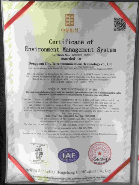 LA CHINE Dongguan RitianLink Technology Co., Ltd. certifications